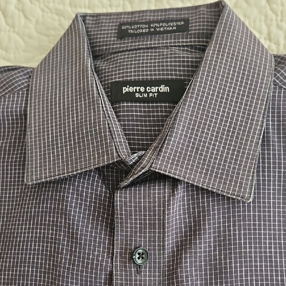 Pierre Cardin Black Label Slim Fit Dress Shirt 15 1/2 32/33 EUC